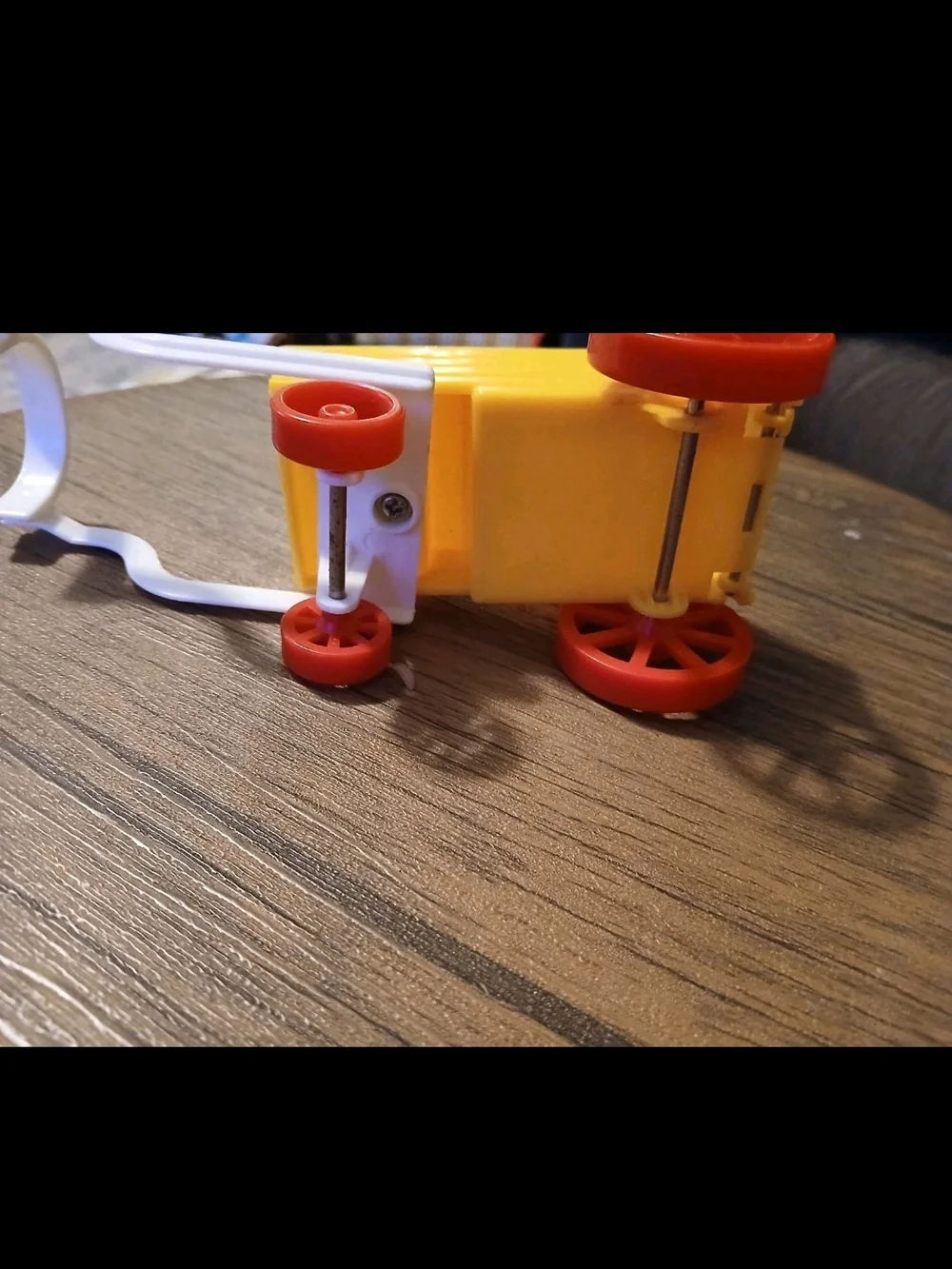 Vtg Fisher Price Little People Farm Tractor Trailer Horse Harness Tailgate Works